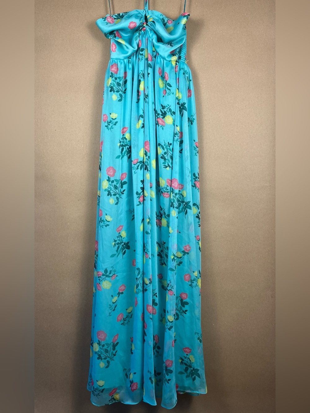 1. State Turquoise Floral Maxi Skirt size M Summer Dress Sundress